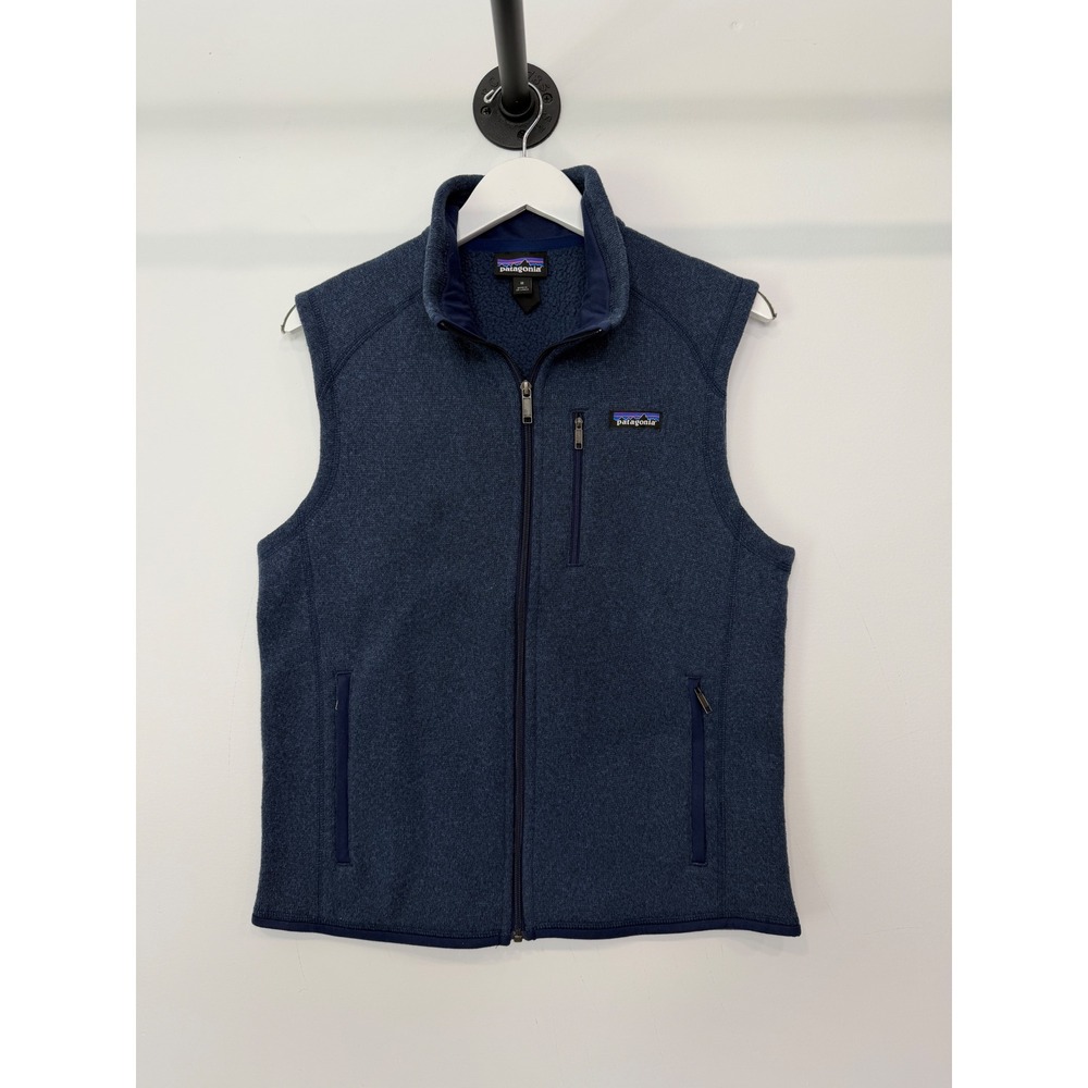 Patagonia Better Sweater Vest Mens Medium Navy Blue Full Zip Fleece